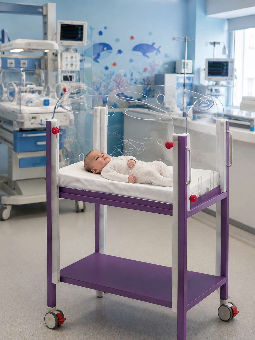 Lettino BIMMA ME per lattanti in terapia intensiva neonatale