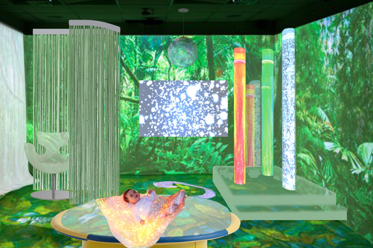 Snoezelen room's multi-sensory experience soothes patients